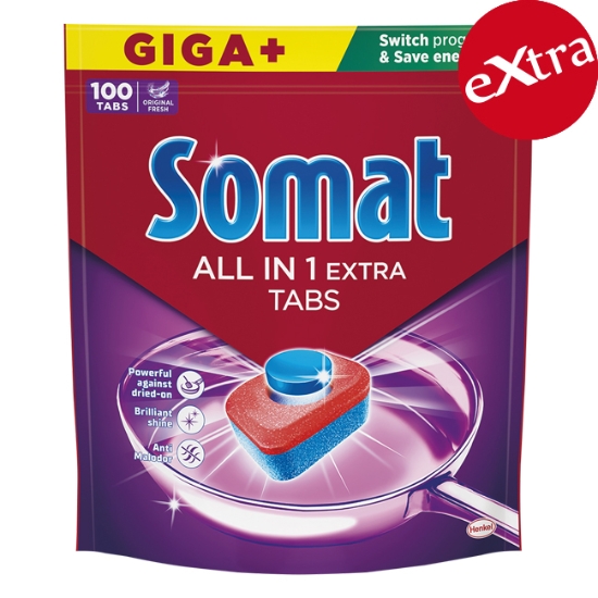 Obrázek Tablety do myčky Somat All in 1 Extra, Giiga, 100 ks