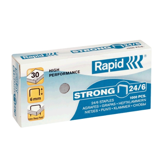 Obrázek Spony do sešívačky RAPID STRONG 24/6 / 1000 ks