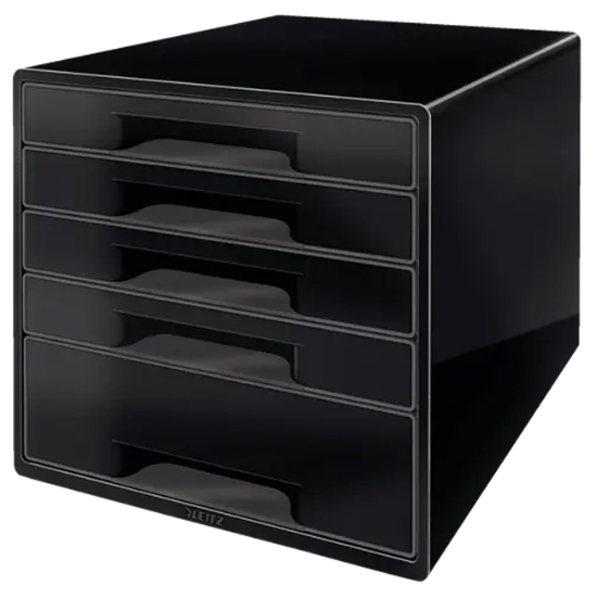Obrázek Box zásuvkový LEITZ Black - 5 zásuvek