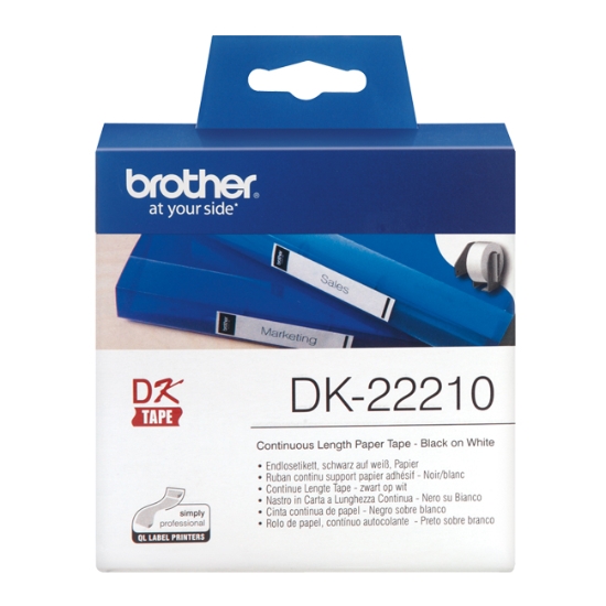 Obrázek Brother papírová role 29mm x 30.48m, bílá, 1 ks, DK22210