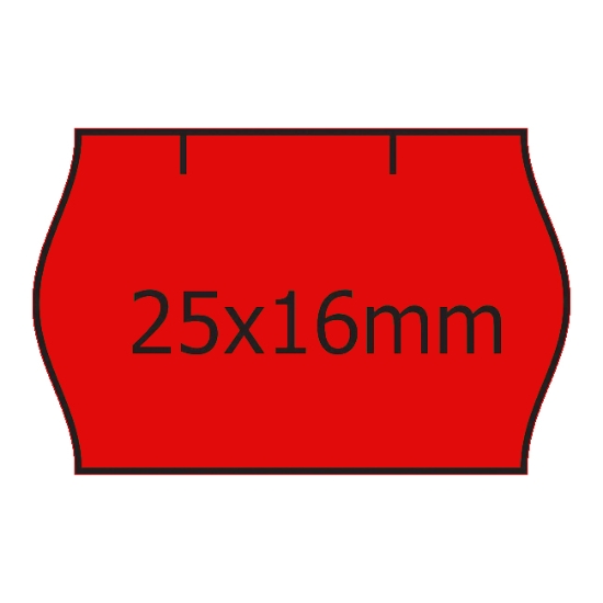 Obrázek Etiketa CONTACT 25 x 16 mm - červená / 1100 etiket