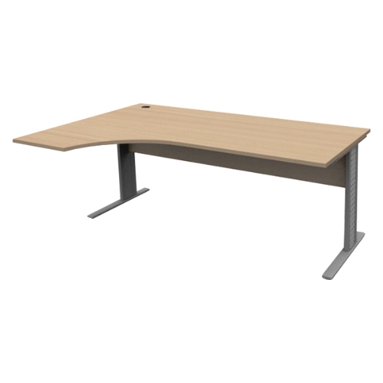 Obrázek Stůl Ergo s kov. podnoží 1800 mm levý - bříza