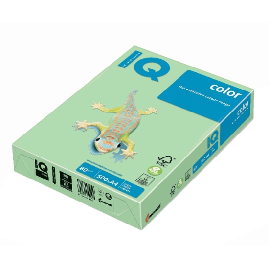 Obrázek Papír barevný IQ COLOR A4 80 g - zelená / 500 listů