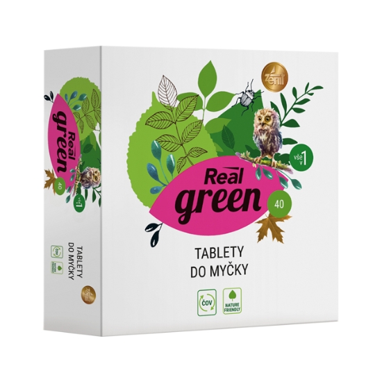 Obrázek Real green tablety do myčky nádobí / 40ks
