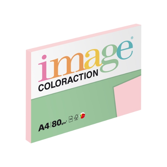 Obrázek Papír barevný IMAGE COLORACTION A4 80 g - pastelově růžová / 100 listů