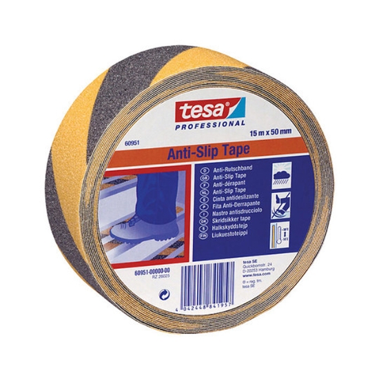 Obrázek Protiskluzová páska TESA 15m x 48mm výstražná černo - žlutá