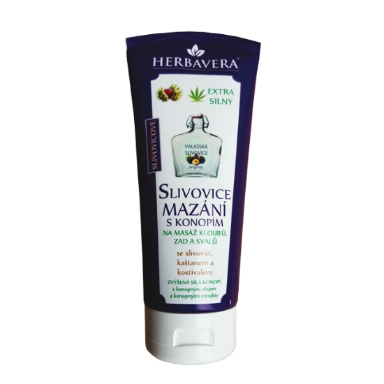 Obrázek Tělový balzám - slivovicové mazání s konopím, 200ml