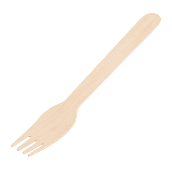 Obrázek Vidlička ze dřeva 16 cm [100 ks]