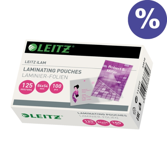 Obrázek Obálky laminovací LEITZ 54 x 86 mm, 125 mikronů / 100 ks