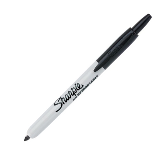 Obrázek Popisovač SHARPIE RT zasouvací - černý