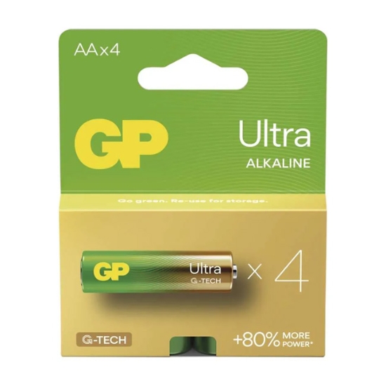 Obrázek Baterie GP alkalické LR6 Ultra (AA) / 4 ks  