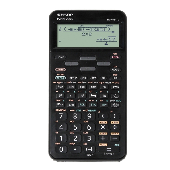 Obrázek Kalkulátor vědecký SHARP EL-W531 TL - černá