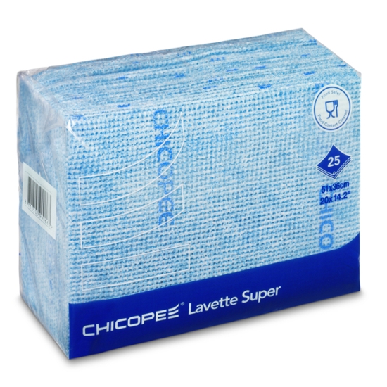 Obrázek Utěrky CHICOPEE Lavete Super 51x36 cm - modré / 25 ks