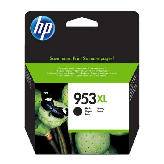 Obrázek HP originální ink L0S70AE, No.953XL, black, 2000str., 42.5ml, high capacity