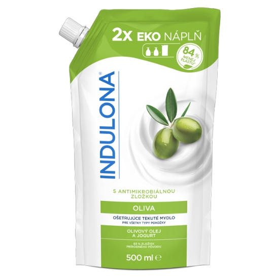 Obrázek Tekuté mýdlo Indulona, náhradní náplň Oliva, 500 ml