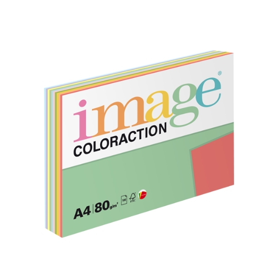 Obrázek Papír barevný IMAGE COLORACTION A4 80 g - TOP MIX / 10 x 25 listů
