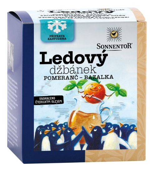 Obrázek Čaj Ledový džbánek pomeranč-bazalka bio / 16 ks