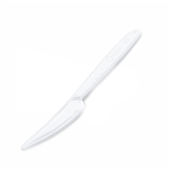 Obrázek Nůž (PP) znovu použitelný bílý 18,5cm / 50 ks