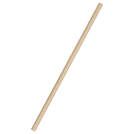 Obrázek Slámka papírová JUMBO natural 25 cm, Ø 8 mm [100 ks] 