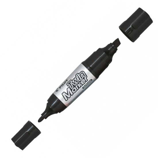 Obrázek Popisovač PILOT  Twin Marker Jumbo - černá