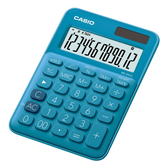 Obrázek Kalkulátor stolní CASIO MS 20 UC BU - modrý
