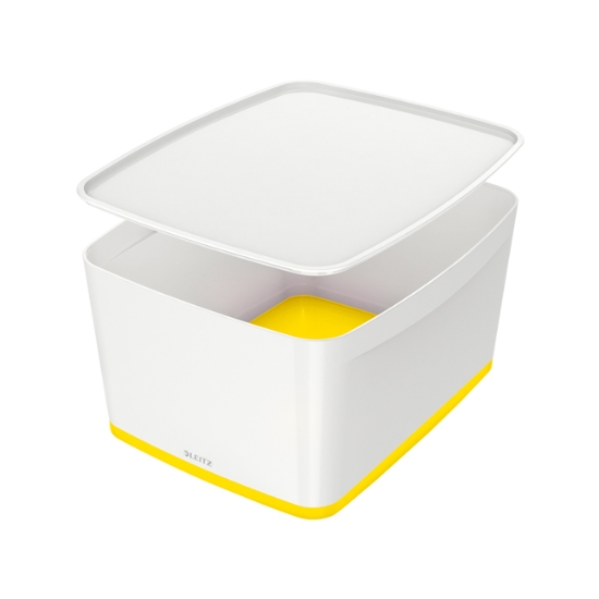Obrázek Úložný box s víkem Leitz MyBox®, velikost L - žlutá