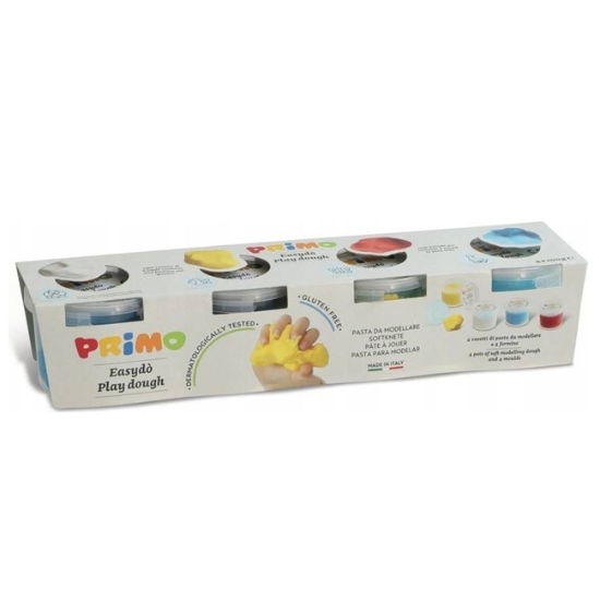 Obrázek Modelovací hmota PRIMO NATUR, sada 4 x100g, formy, kelímky