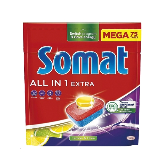 Obrázek Tablety do myčky Somat All in One Extra Lemon 75 tablet