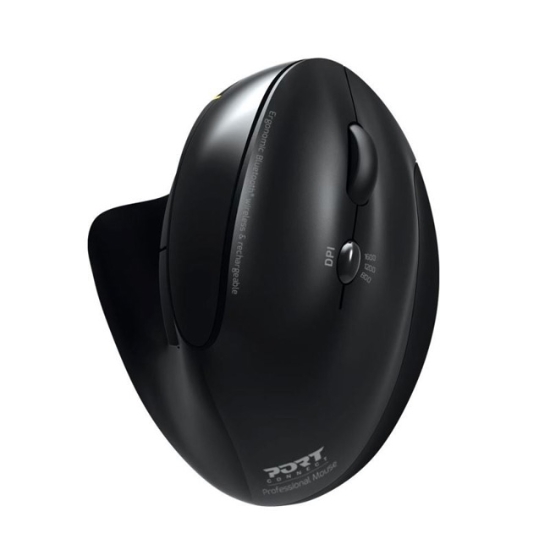 Obrázek Myš ergonomická PORT CONNECT 2,4 Ghz a Bluetooth®, USB-A/C, - černá