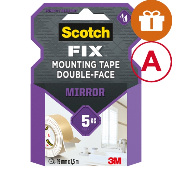 Obrázek Páska oboustranná montážní Scotch do koupelny 19 mm x 1,5 m