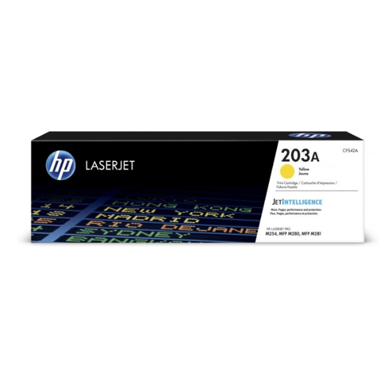 Obrázek HP originální toner CF542A, yellow, 1300str., HP 203A