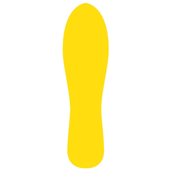 Obrázek Podlahové značení - tvar Stopa 84 x 280 mm žlutá / 10 ks