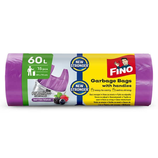Obrázek Pytle s uchy FINO HD Color 60L, 14 μm /15 ks