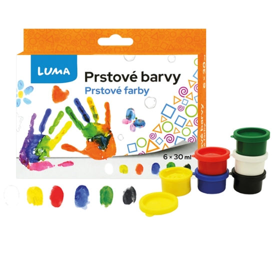 Obrázek Barvy prstové LUMA 30ml/6 ks