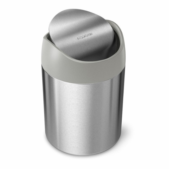 Obrázek Mini odpadkový koš na stůl Simplehuman, 1,5 l, kartáčovaná nerez ocel