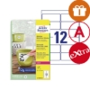Obrázek Etikety Avery-Zweckform - Odnímatelné 99,1 x 42,3 mm - bílá  A4 / 20xA4