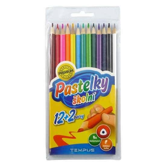 Obrázek Pastelky trojhranné 0313, Europen /  12+2 ks