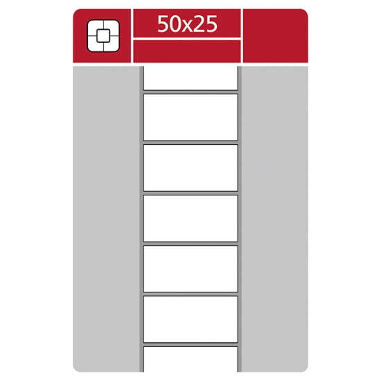 Obrázek Etiketa TTR termotransferová na kotouči 50x25 mm/ 3000 etiket - bílá