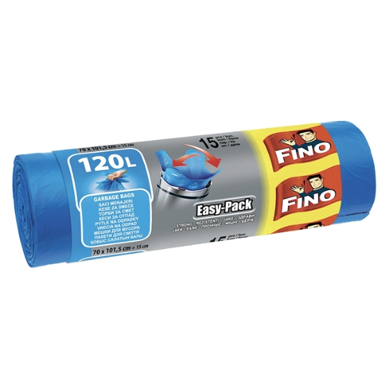 Obrázek FINO HD Pytle Easy pack 120L, 22 μm/ 15 ks