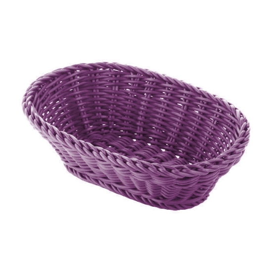 Obrázek Košík oválný, stolní 23,5 x 16 x 6,5 cm - purpurový