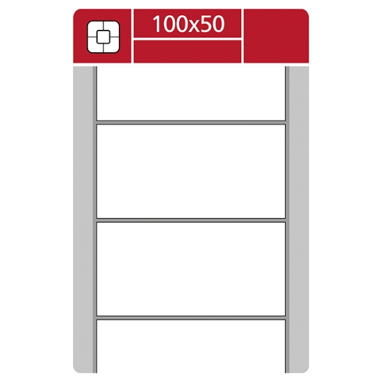Obrázek Etiketa TTR termotransferová na kotouči 100 x 50 mm 2000 etiket - bílá