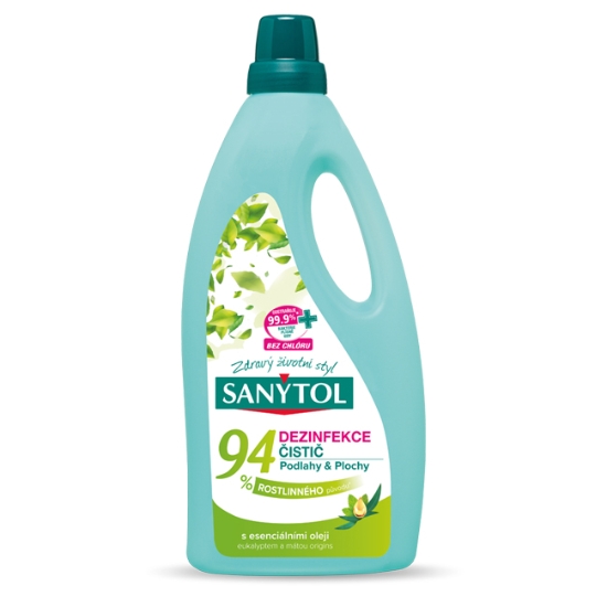 Obrázek Čistič na podlahy a plochy SANYTOL 94 % rostlinného původu 1000 ml
