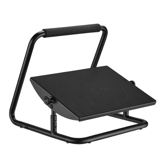 Obrázek Podstavec pod nohy, možnost protáhnutí nohou, černý, ocel, 25 kg nosnost