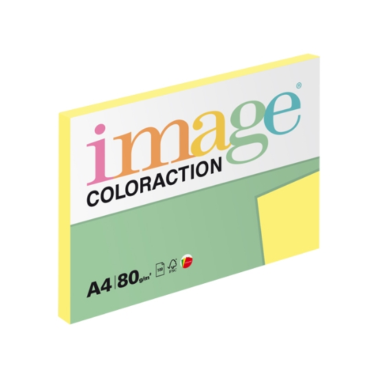 Obrázek Papír barevný IMAGE COLORACTION A4 80 g - citrónově žlutá / 100 listů