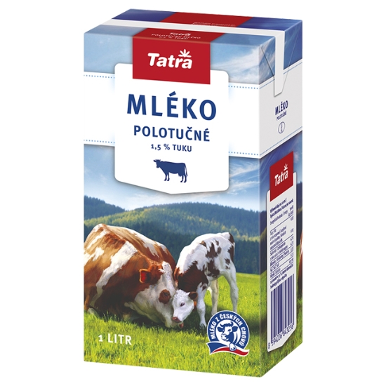 Obrázek Mléko polotučné Tatra 1,5% 1l