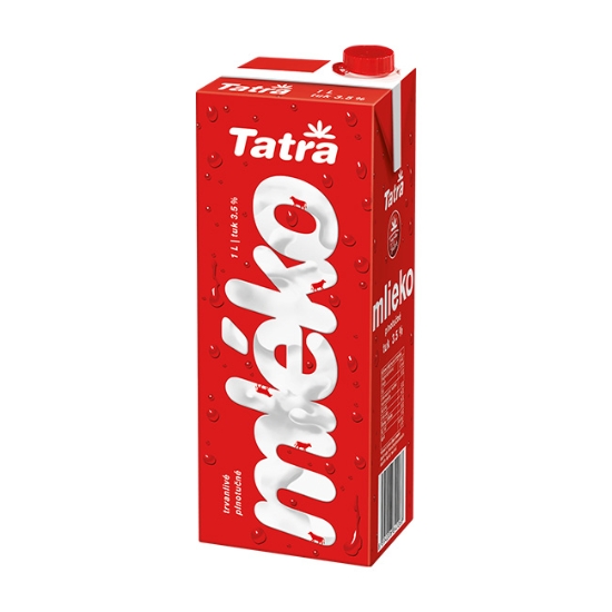 Obrázek Mléko plnotučné 3,5 % Tatra s uzávěrem 1l