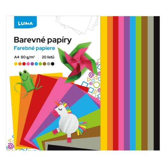Obrázek Papír barevný A4 20 listů