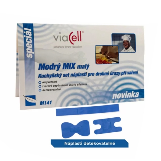 Obrázek Sada detekovatelných náplastí, modrý mix / 3 tvary, celkem 20 ks v bal.