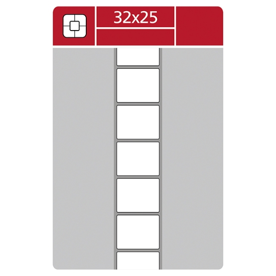 Obrázek Etiketa TTR termotransferová na kotouči 32 x 25mm 3000 etiket - bílá