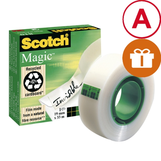 Obrázek Páska lepicí 3M SCOTCH MAGIC 810 19 mm x 33 m